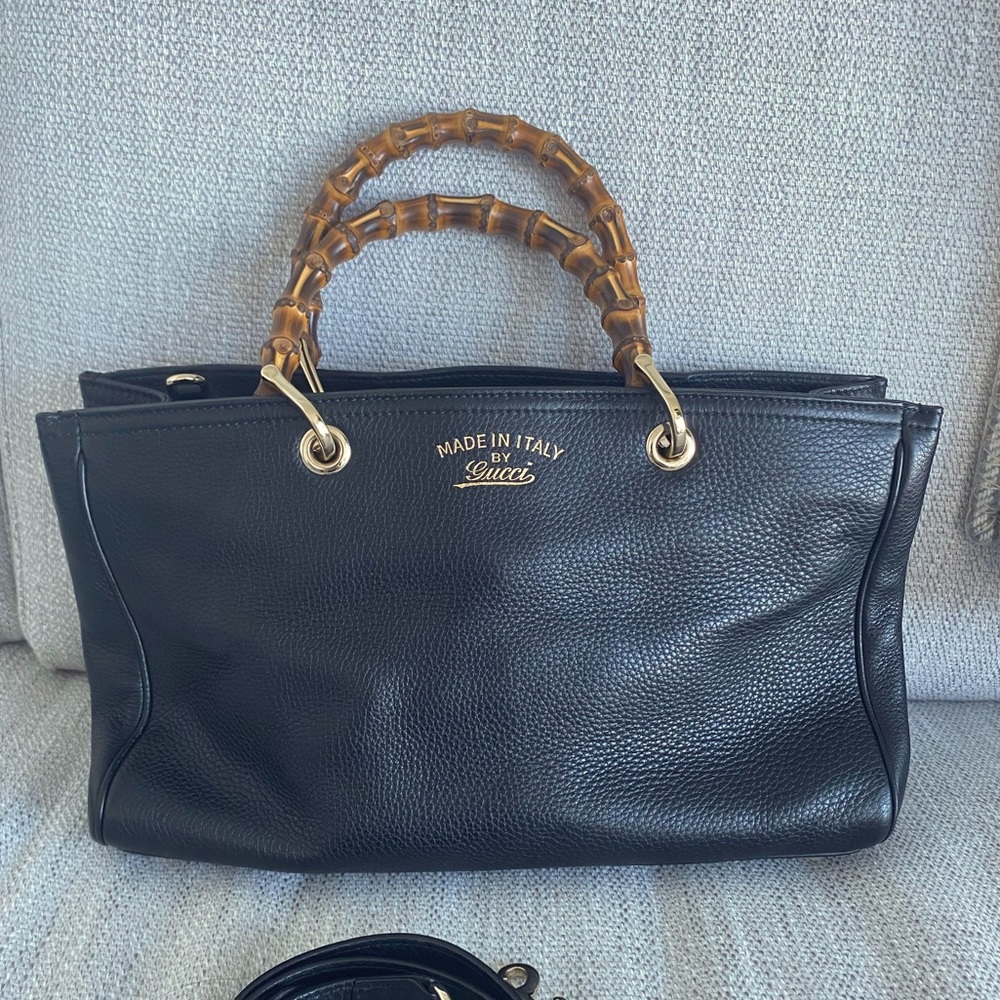Gucci - Calfskin Medium Bamboo Shopper Tote